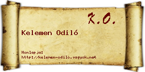 Kelemen Odiló névjegykártya